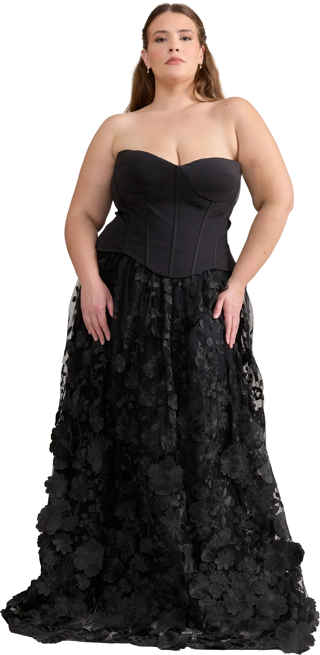 Azalea Crepe + Appliqué Dress Black | Ready To Ship - Image 4
