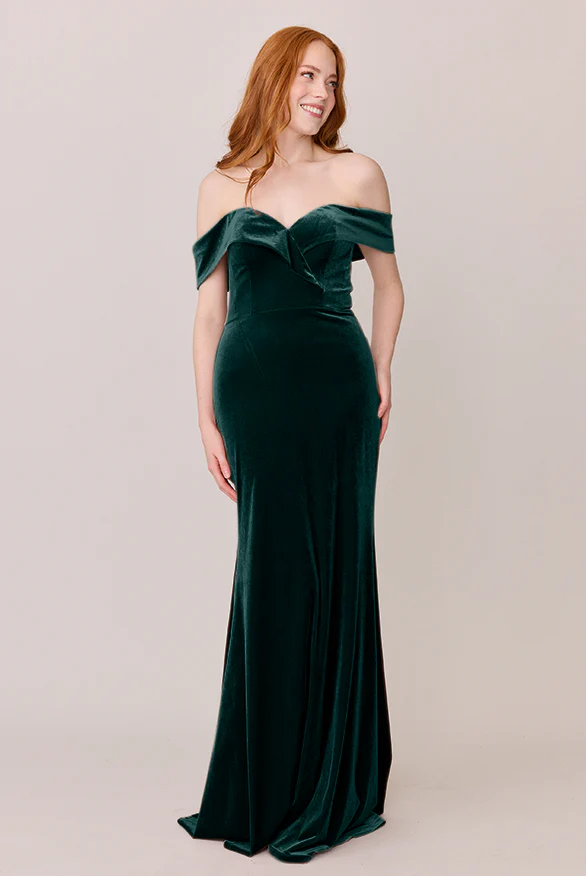 Bardot Velvet Dress | Made To Order - Image 15