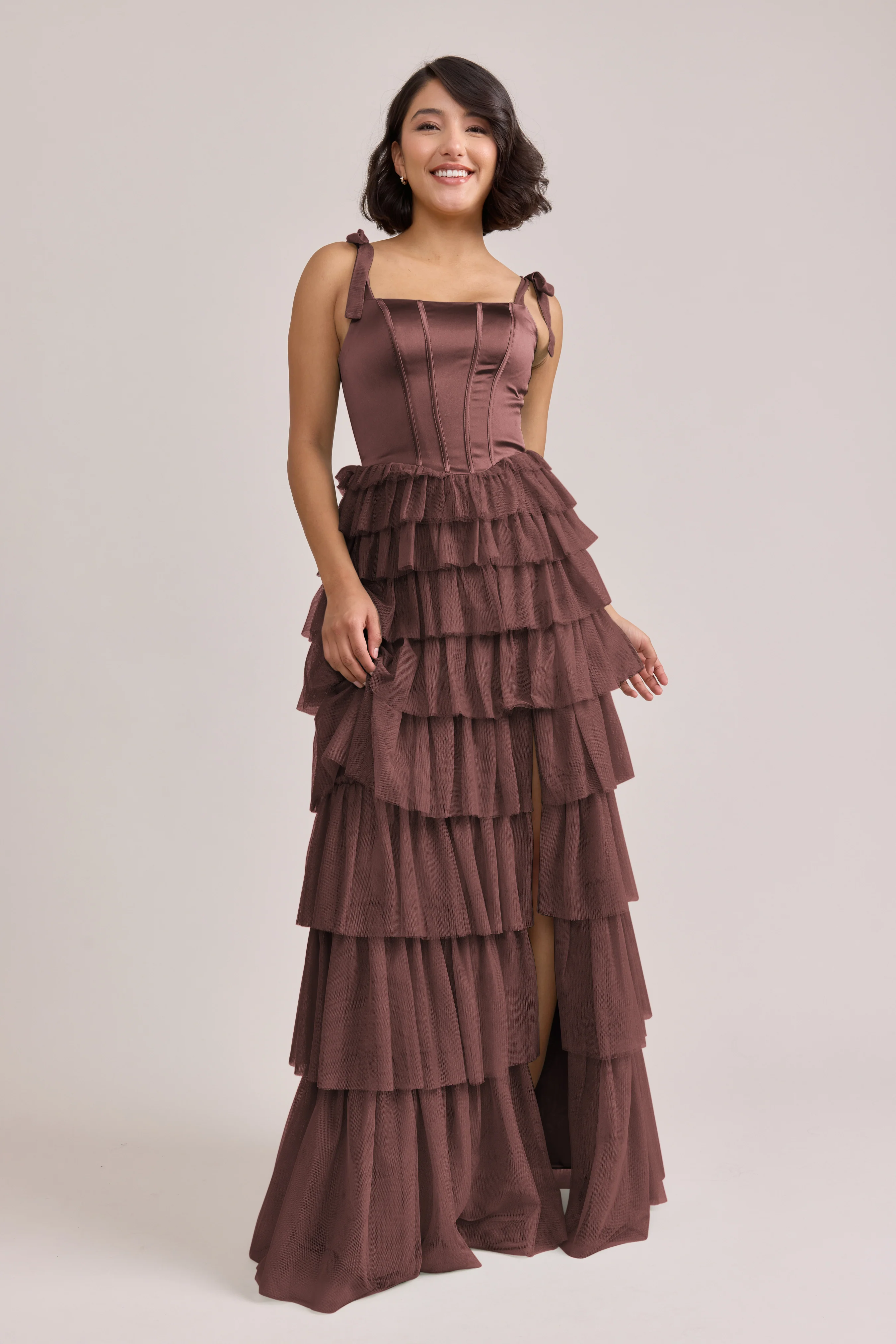 Charlotte Satin + Tulle Dress | Made To Order - Image 26