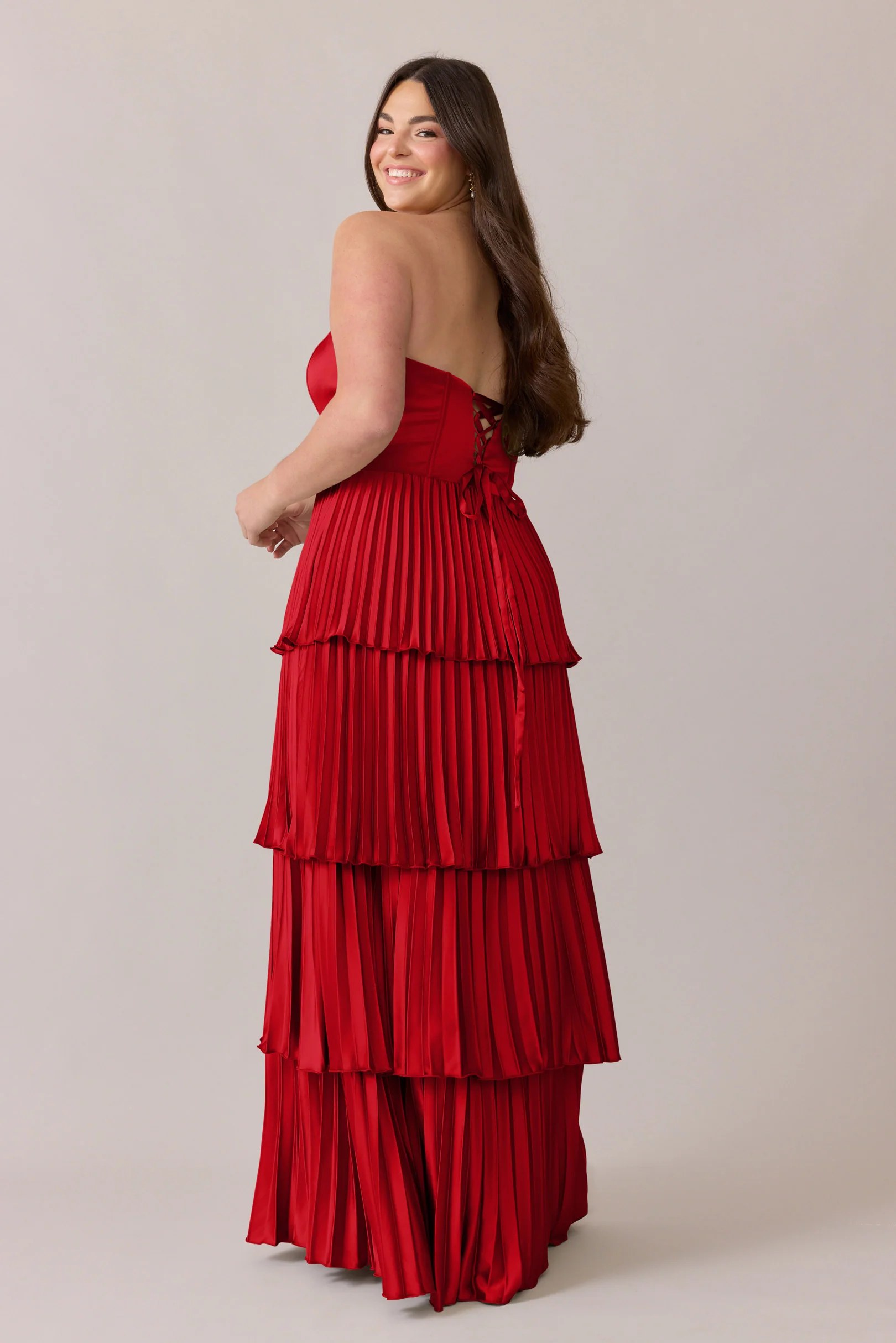 Collins Satin Pleated Dress | Made To Order - Image 35