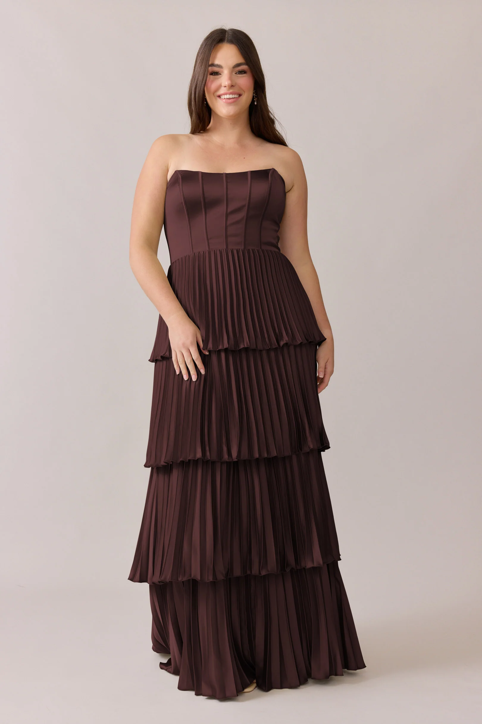 Collins Satin Pleated Dress | Made To Order - Image 50