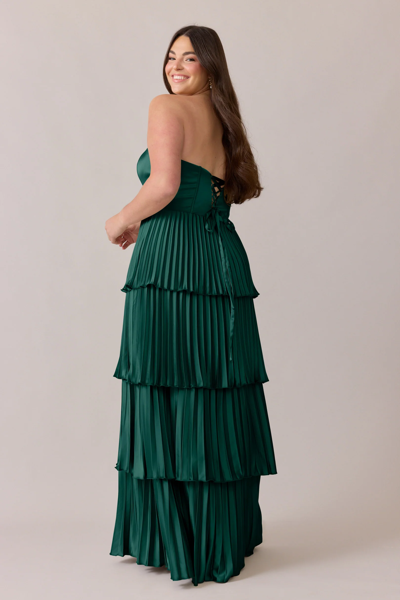 Collins Satin Pleated Dress | Made To Order - Image 72