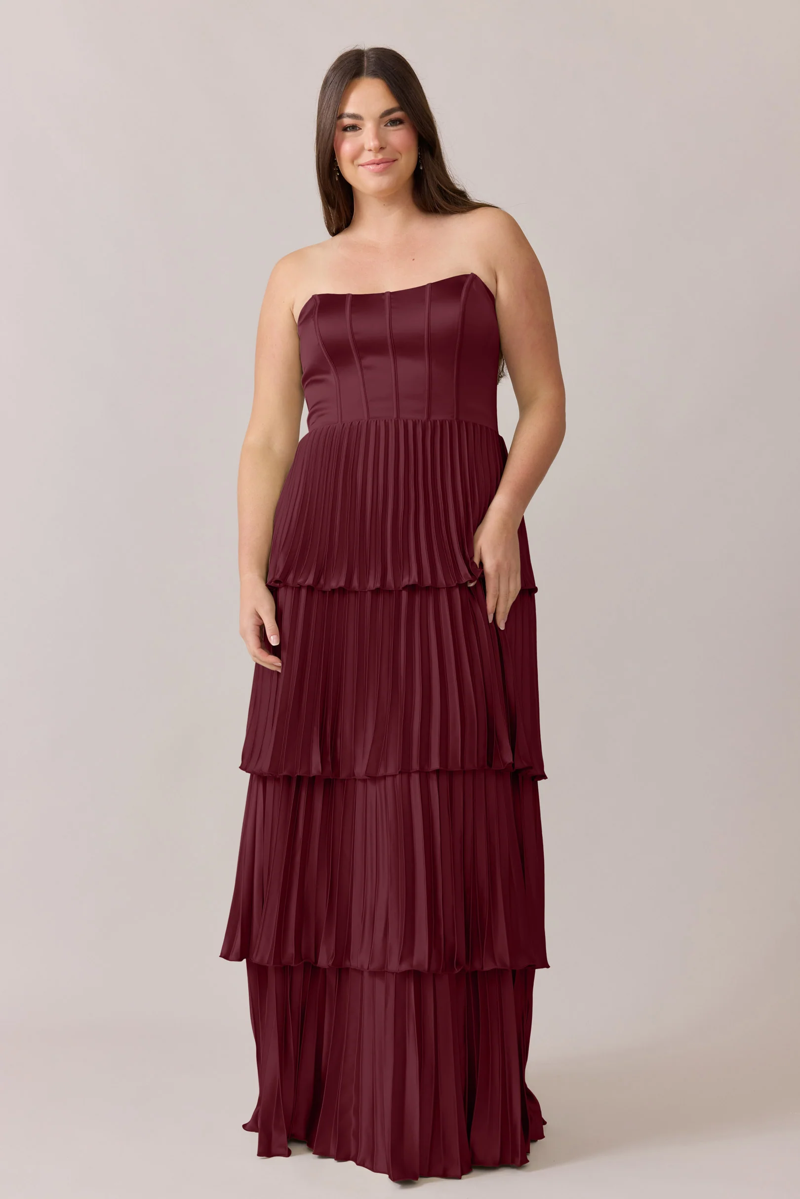 Collins Satin Pleated Dress | Made To Order - Image 87