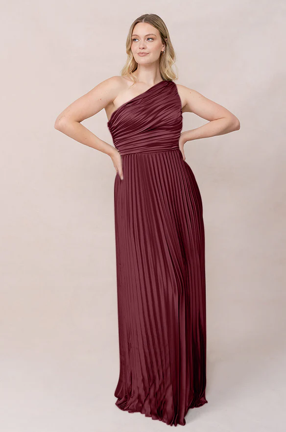 Declan Satin Pleated Dress | Made To Order - Image 18