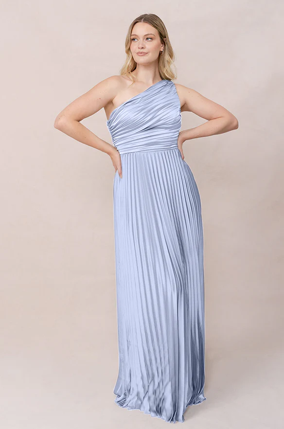 Declan Satin Pleated Dress | Made To Order - Image 68