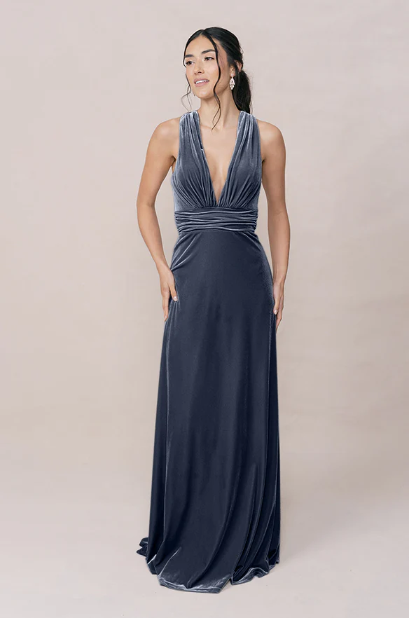 Dylan Velvet Dress | Made To Order - Image 50