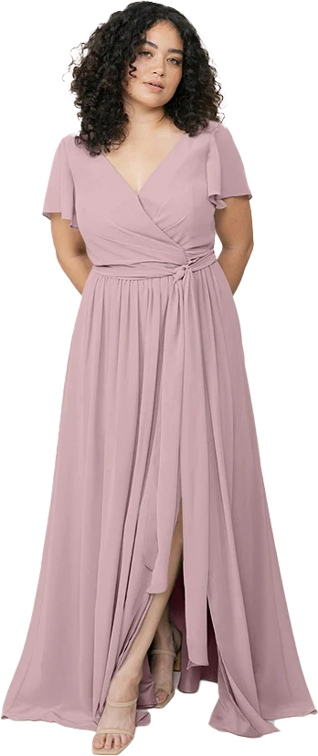 Harper Chiffon Faux Wrap Dress | Made To Order - Image 133