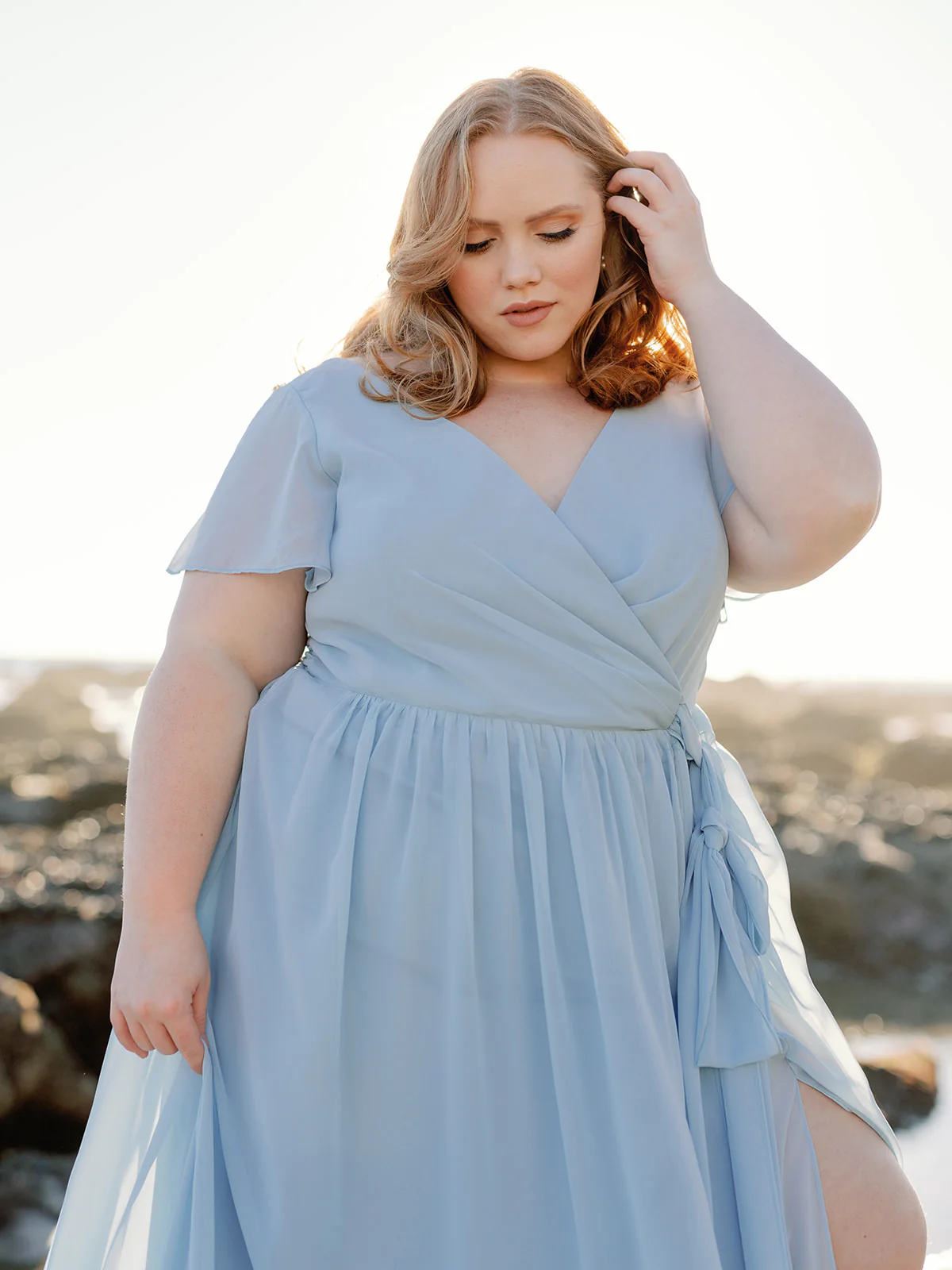 Harper Chiffon Faux Wrap Dress | Made To Order - Image 7