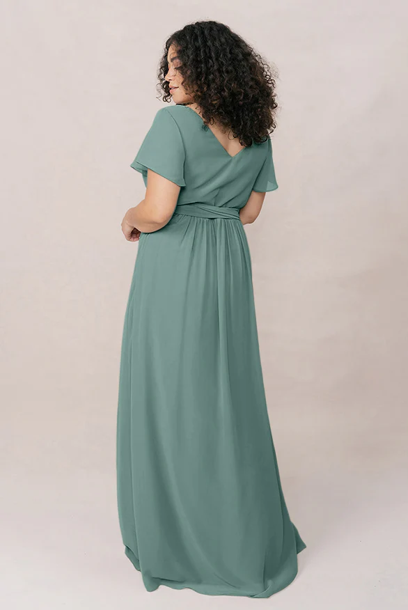 Harper Chiffon Faux Wrap Dress | Made To Order - Image 74