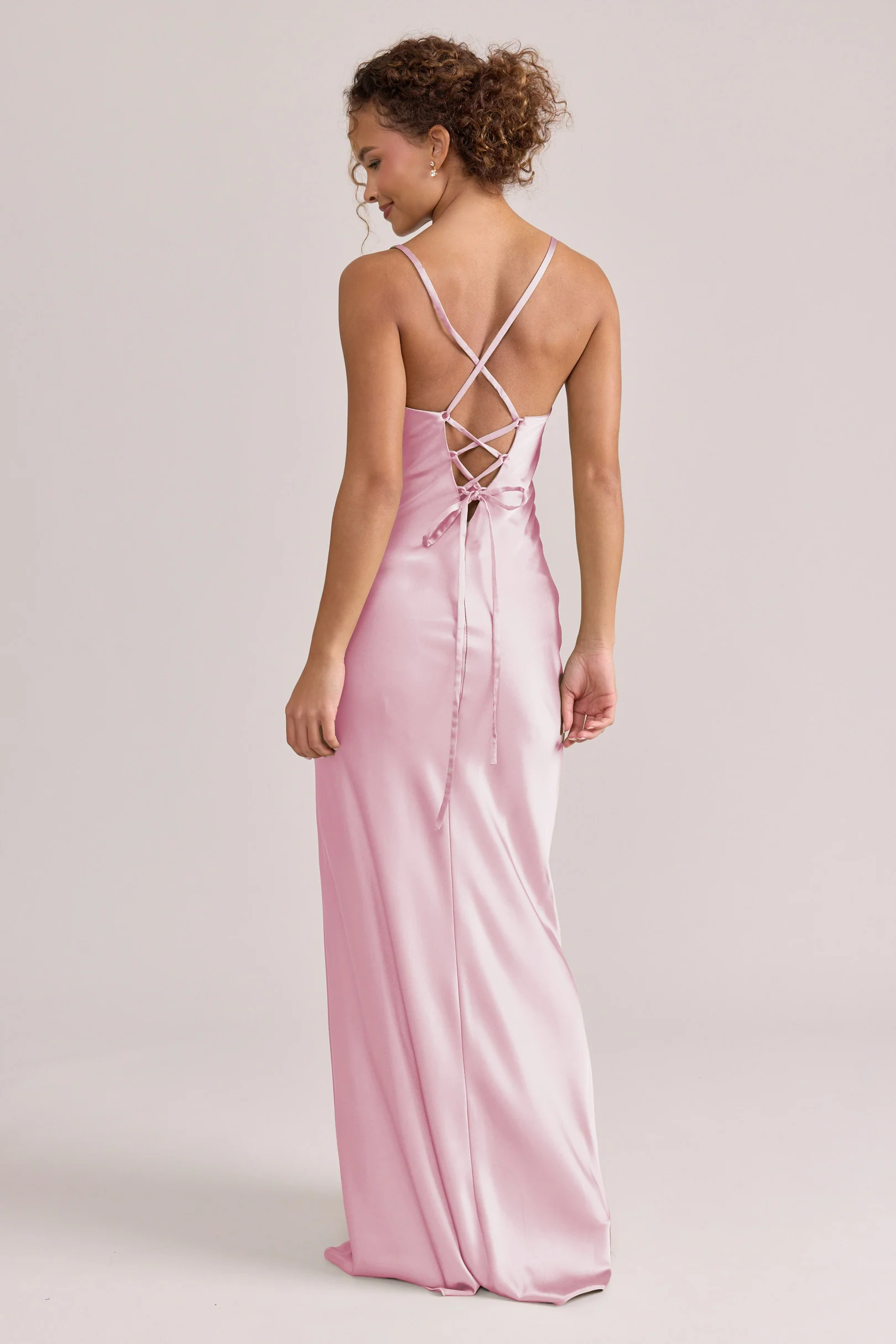 Iris Satin Dress | Ready To Ship | Perfect Pink - Image 2