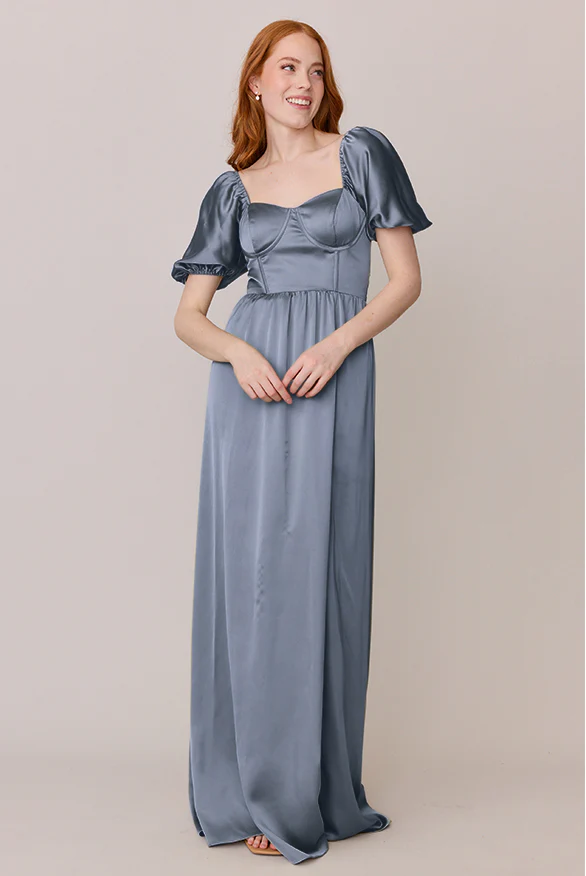 Isabella Satin Dress | Made To Order - Image 38