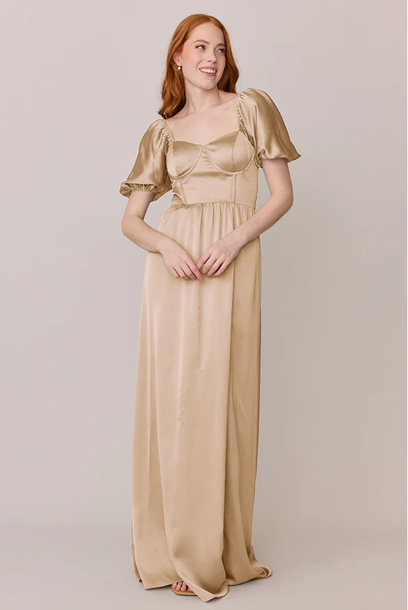 Isabella Satin Dress | Made To Order - Image 46
