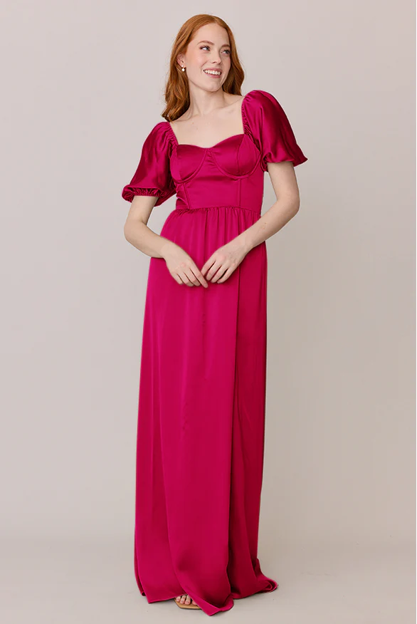 Isabella Satin Dress | Made To Order - Image 48