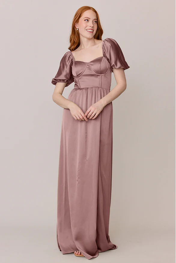 Isabella Satin Dress | Made To Order - Image 82