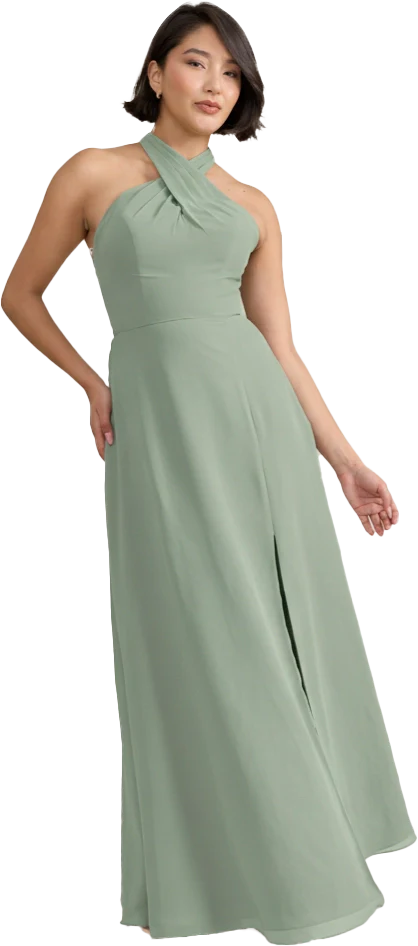 Isla Chiffon Dress | Ready To Ship | Sage - Image 3