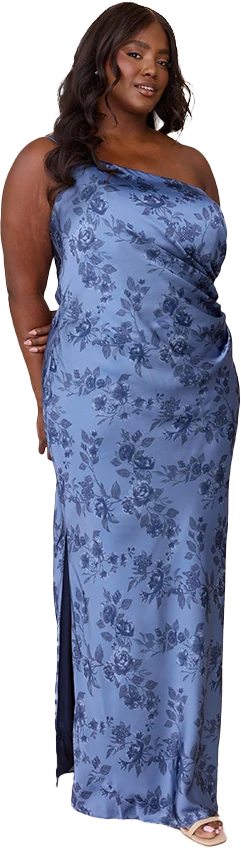Jade Satin Floral Print Dress | Made To Order - Image 71