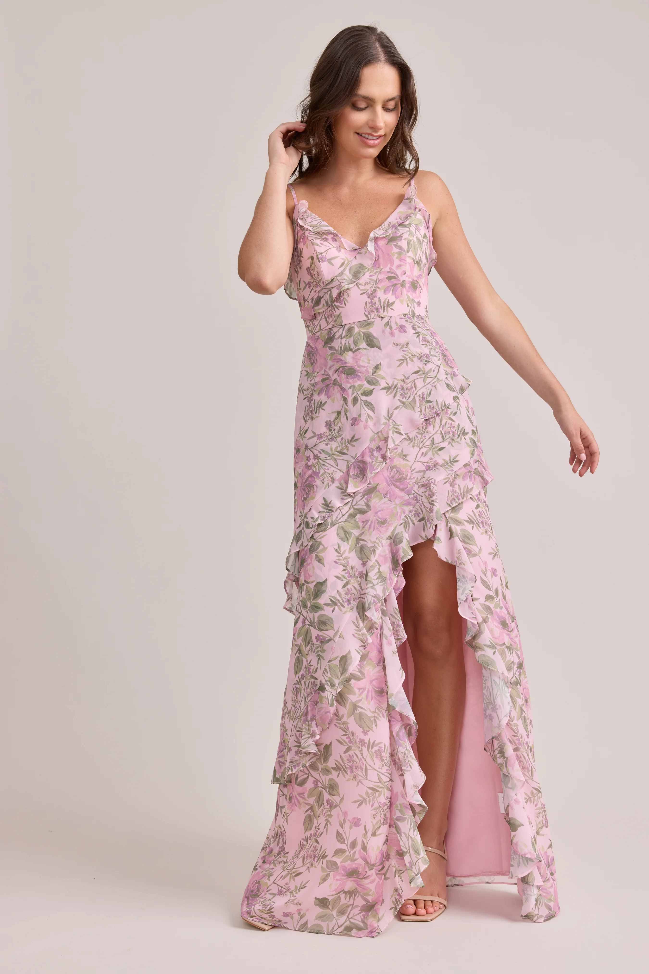 Jules Chiffon Floral Print Dress | Made To Order - Image 16