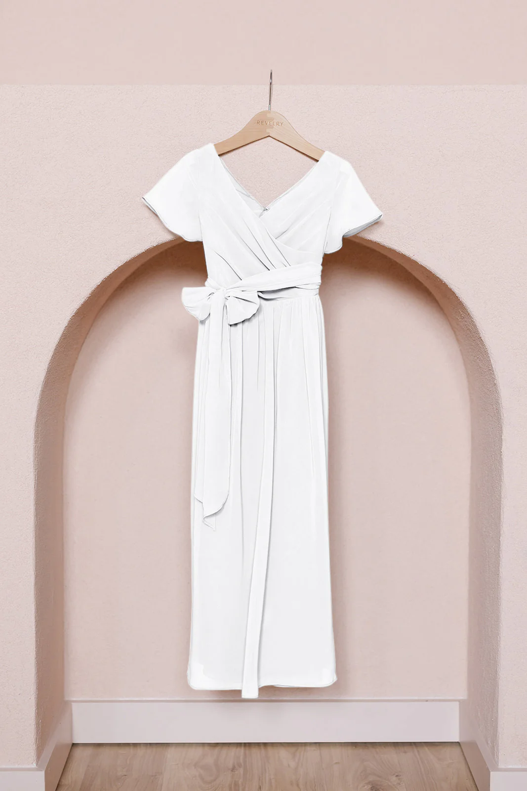 Juniors Harper Chiffon Faux Wrap Dress | Made To Order - Image 11
