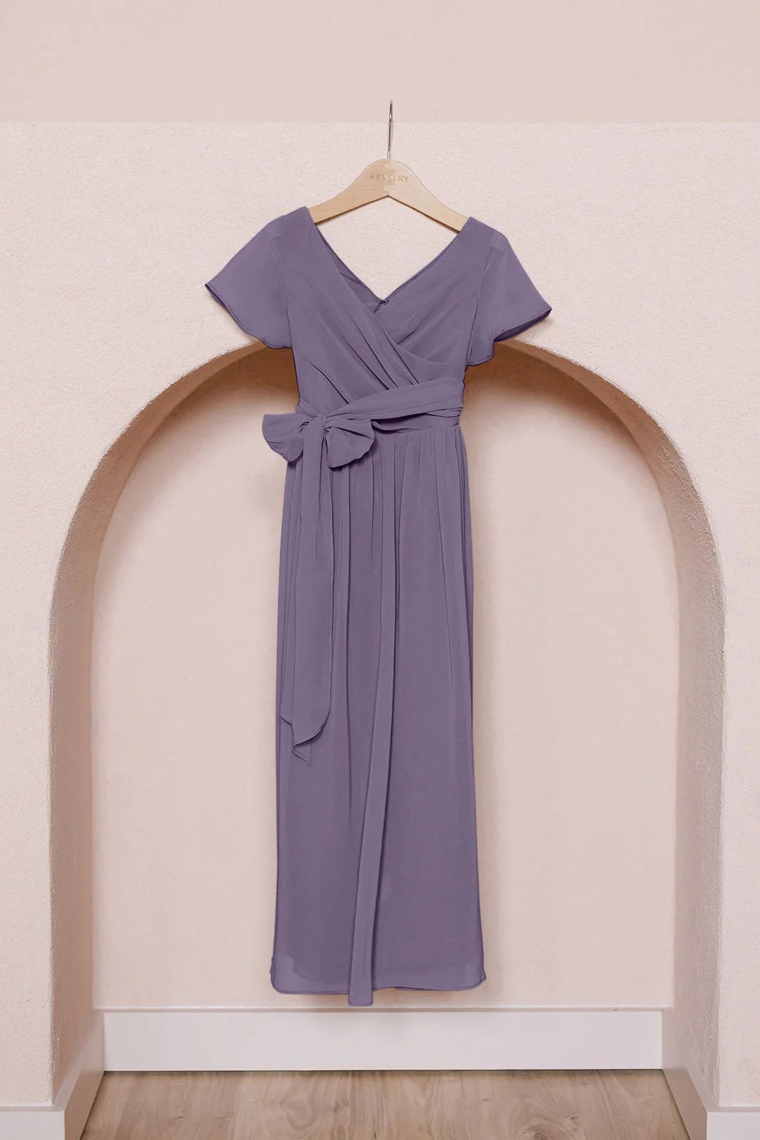 Juniors Harper Chiffon Faux Wrap Dress | Made To Order - Image 56