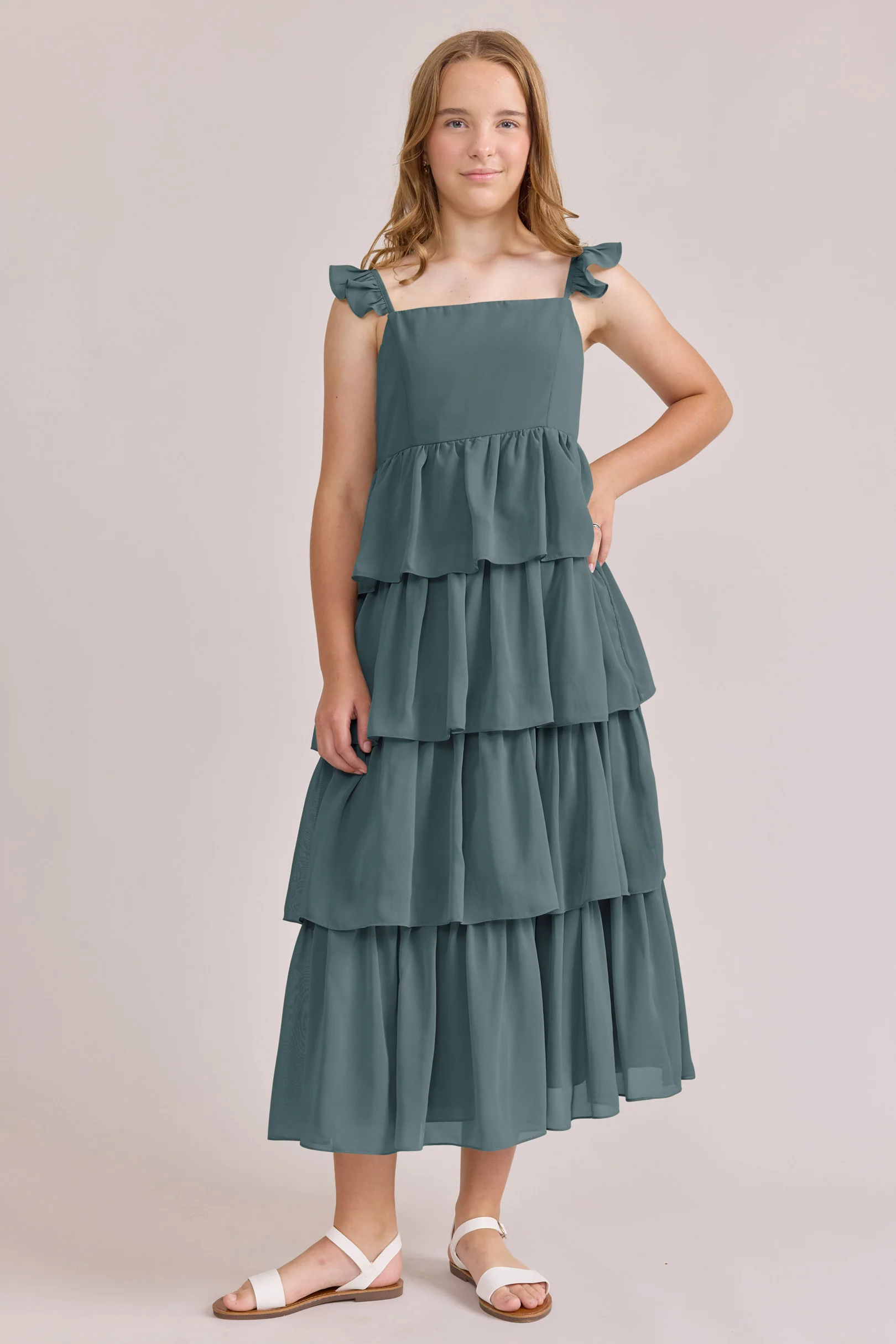 Juniors Poppy Chiffon Dress | Made To Order - Image 50