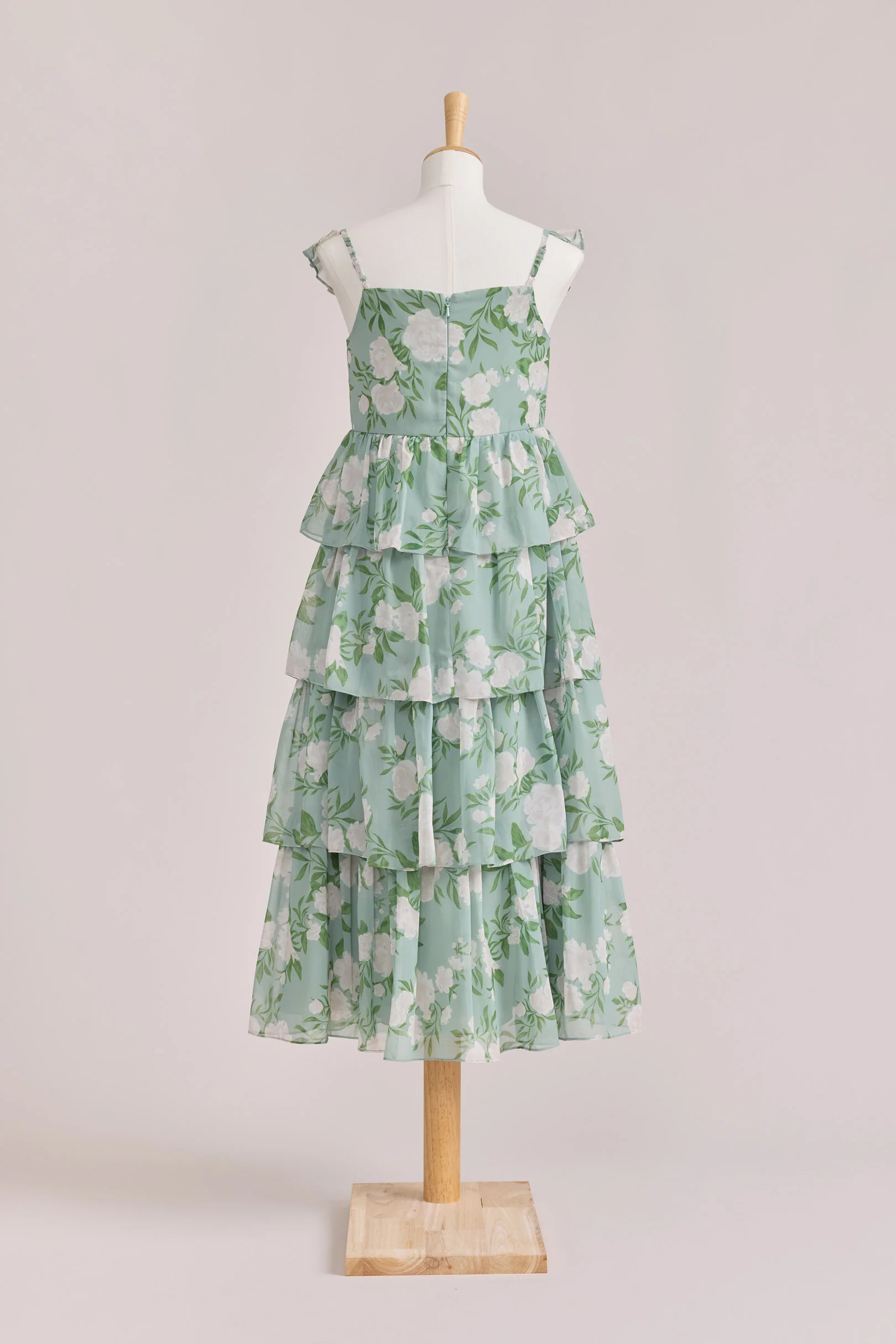 Juniors Poppy Chiffon Floral Print Dress | Made To Order - Image 15