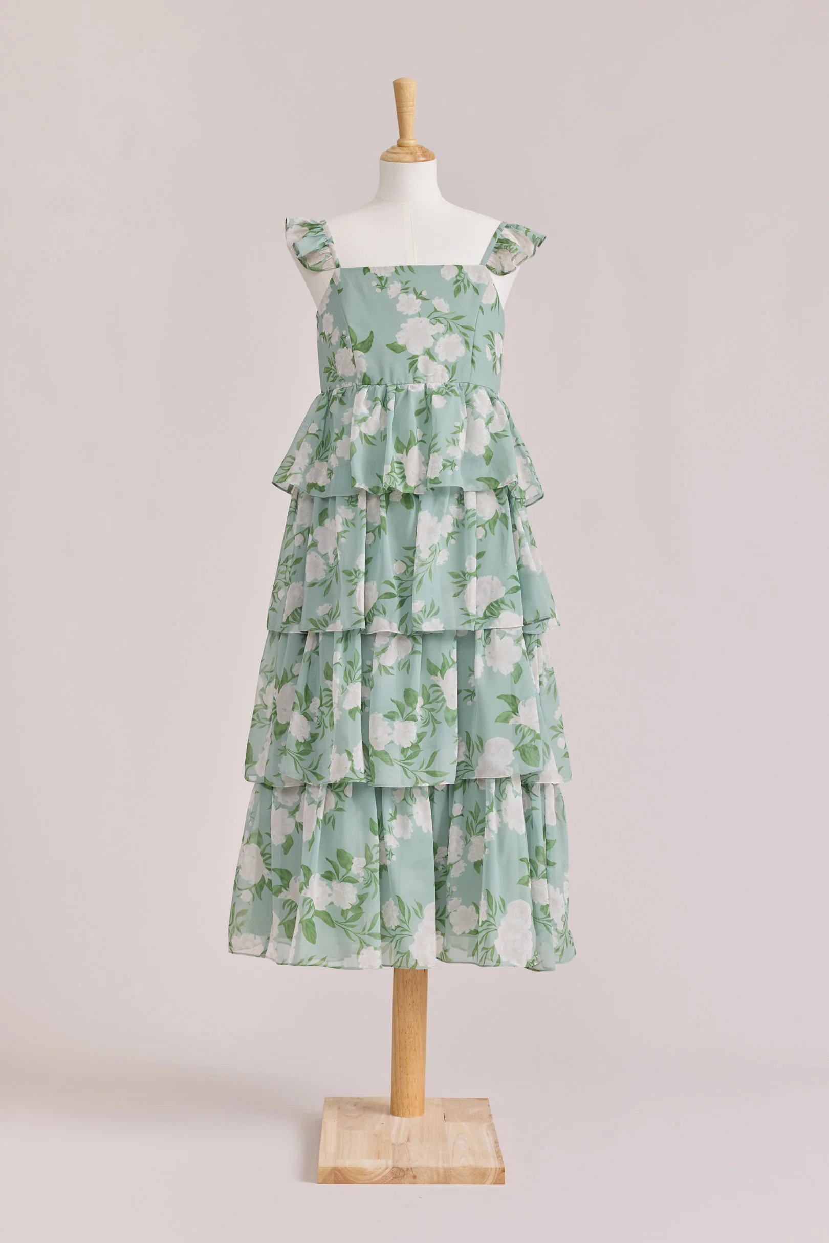 Juniors Poppy Chiffon Floral Print Dress | Made To Order - Image 16
