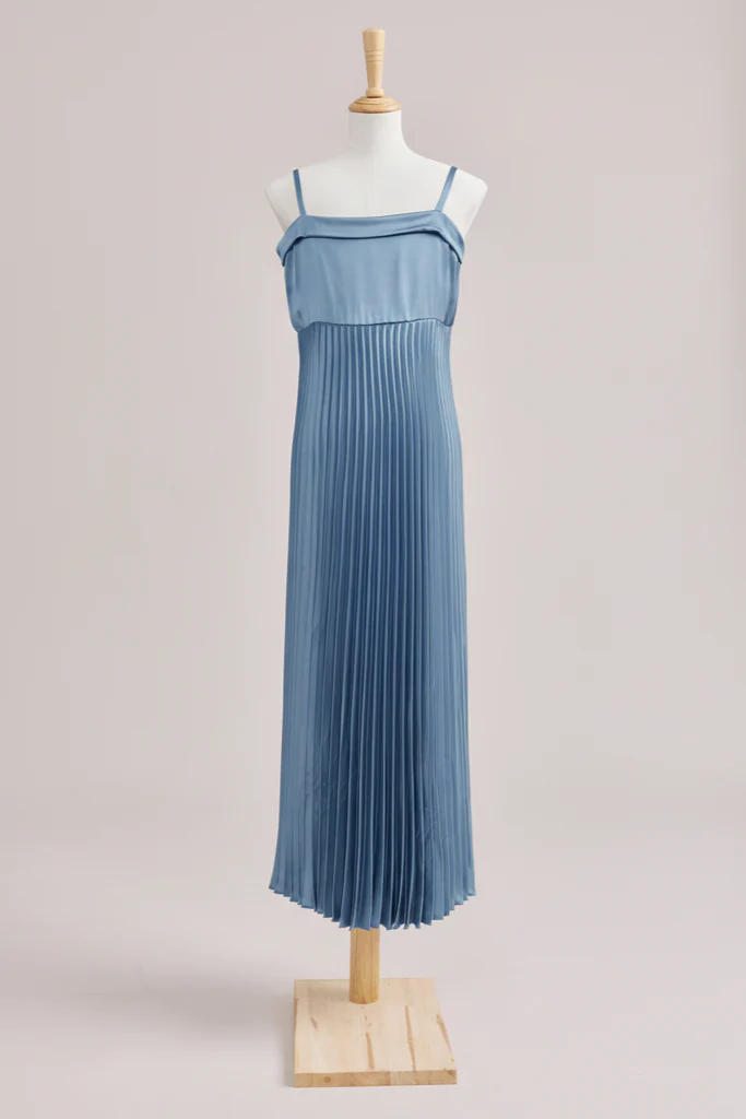 Juniors Saylor Satin Pleated Dress | Made To Order - Image 54