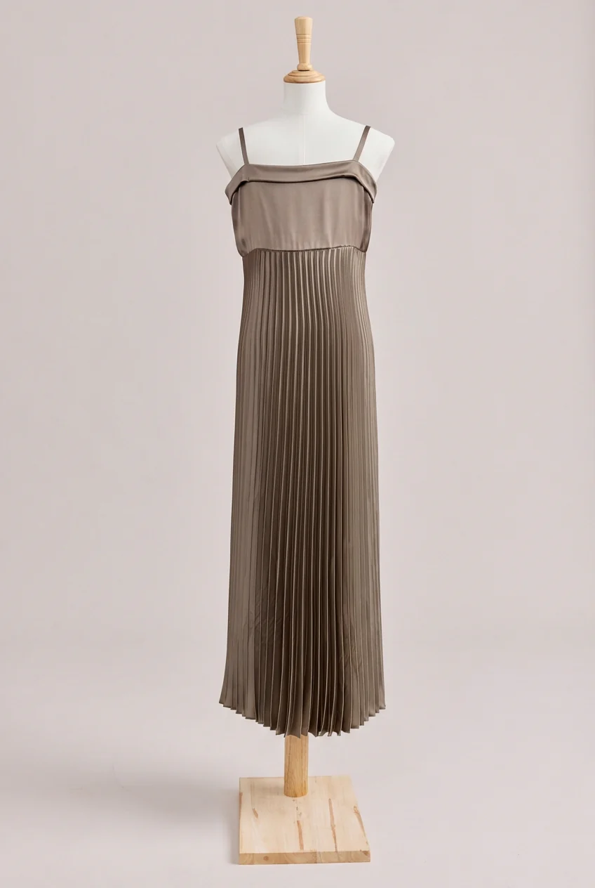 Juniors Saylor Satin Pleated Dress | Made To Order - Image 56