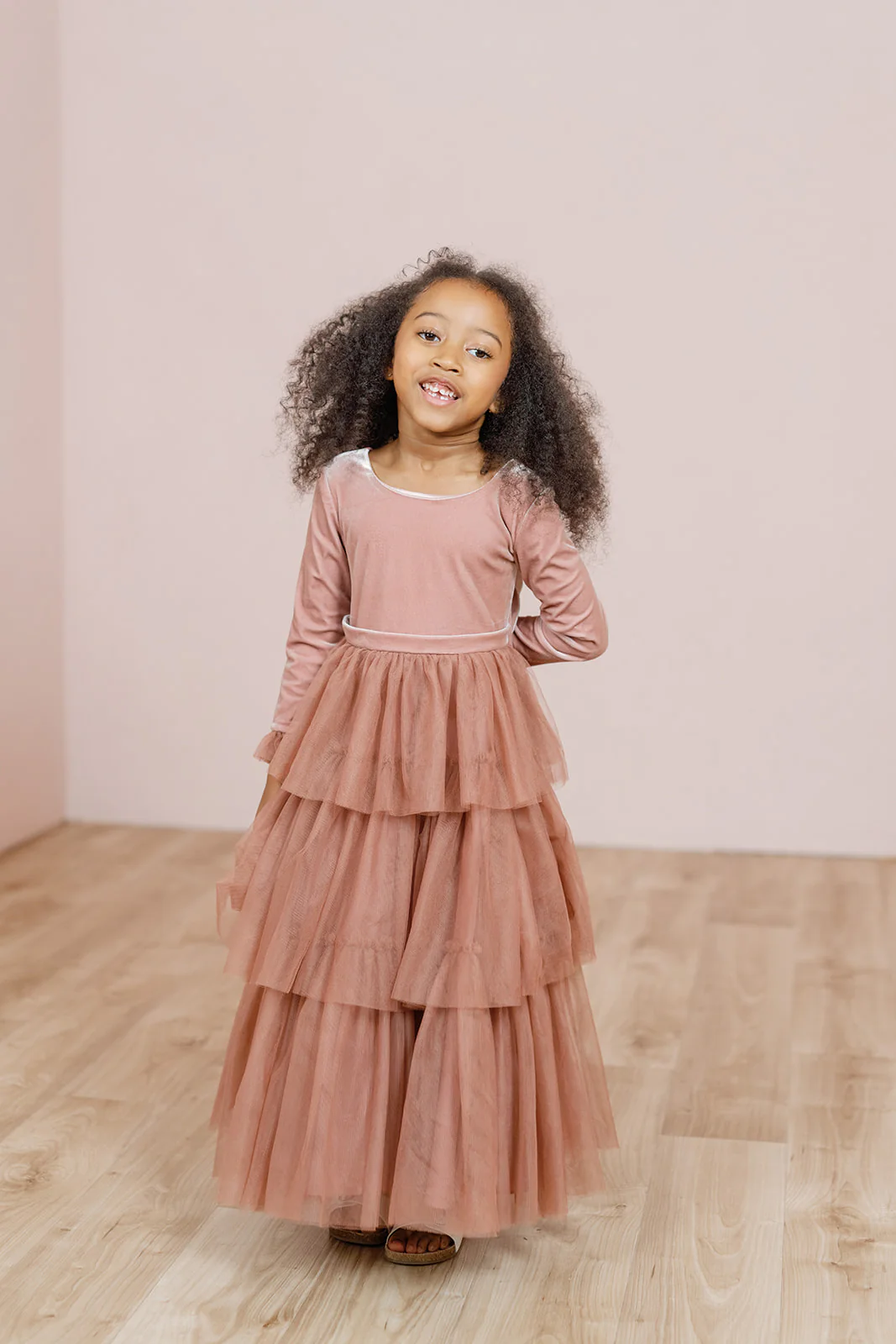 Kids Dottie Velvet + Tulle Dress | Made To Order - Image 2