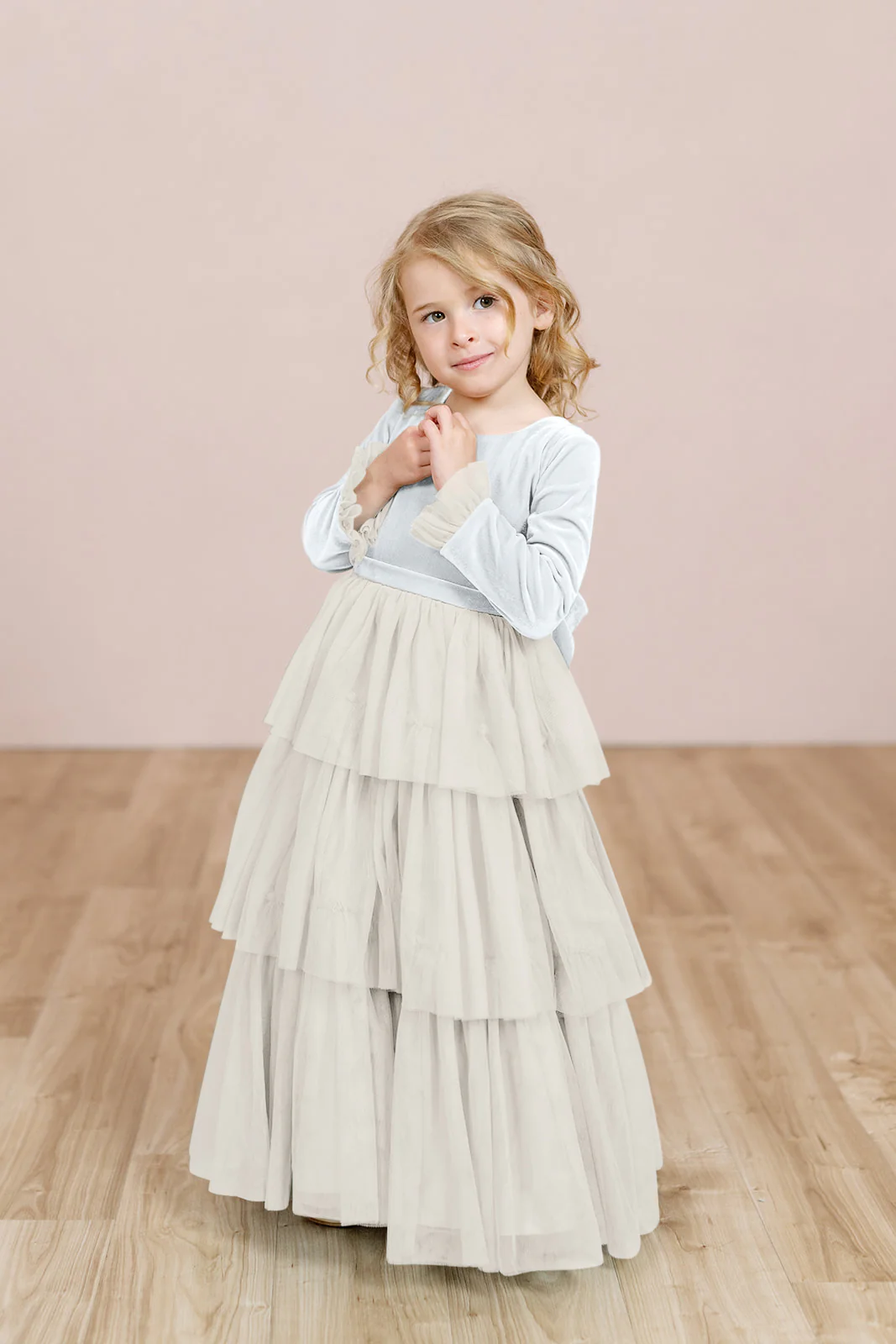 Kids Dottie Velvet + Tulle Dress | Made To Order - Image 24