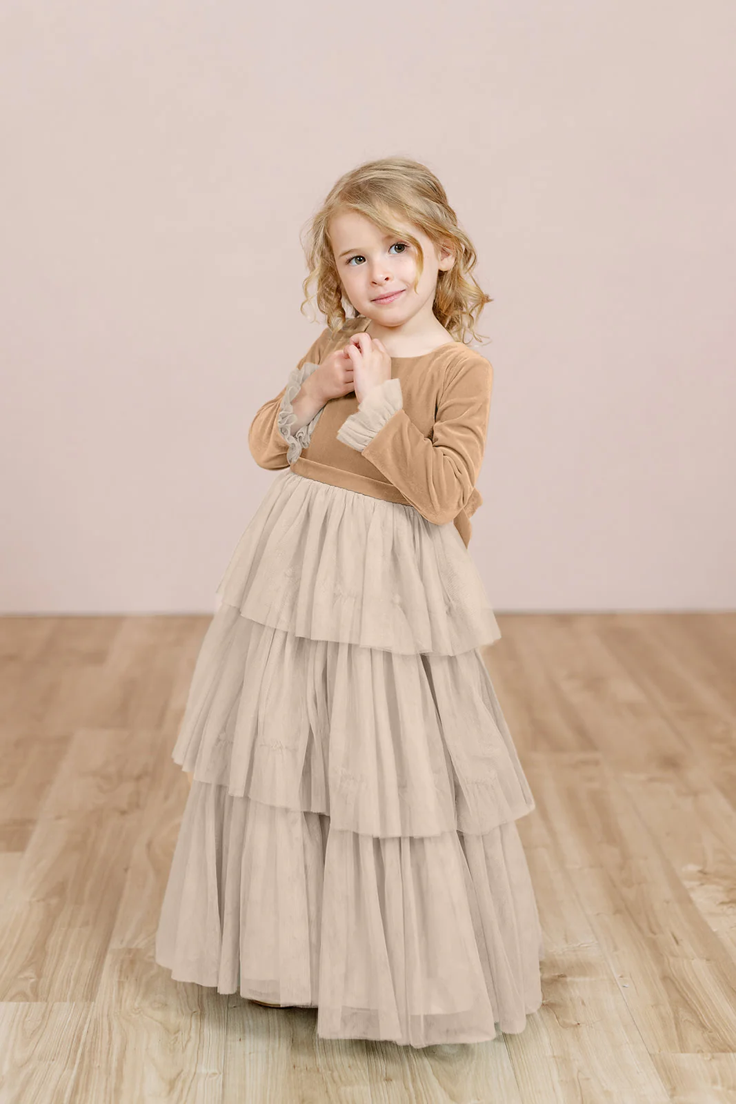 Kids Dottie Velvet + Tulle Dress | Made To Order - Image 31