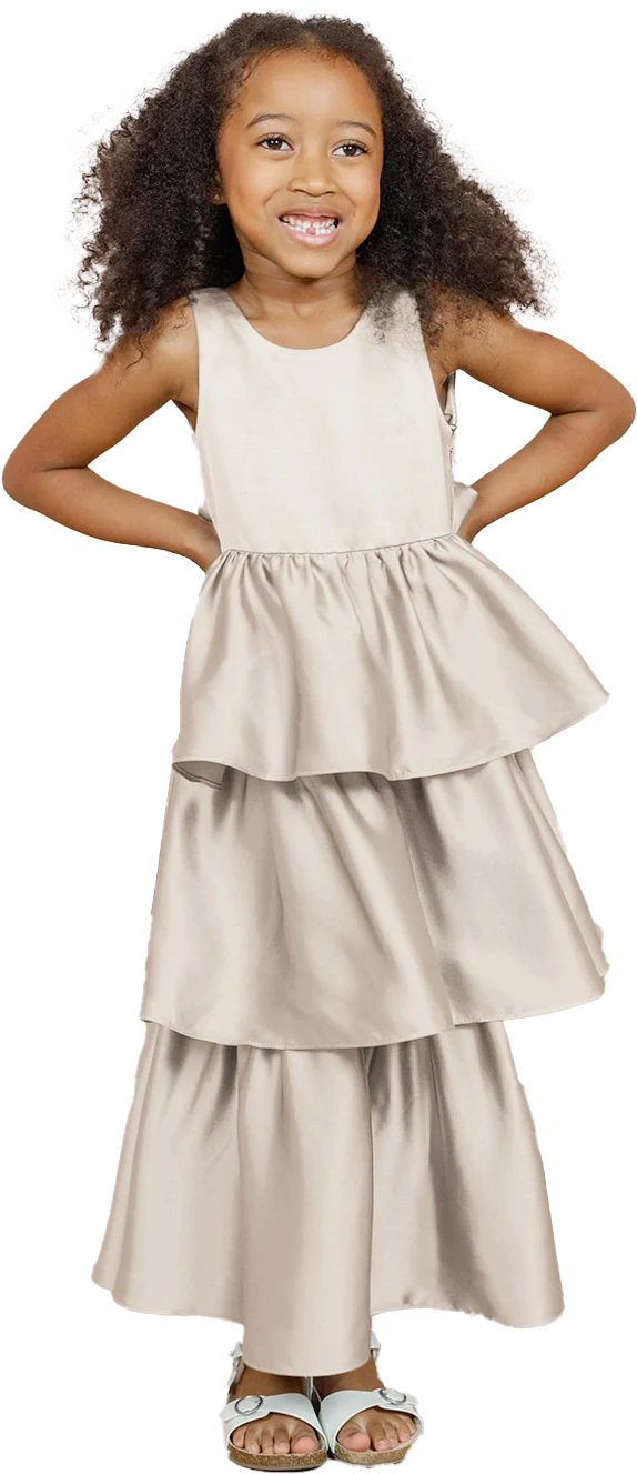 Kids Georgia Satin Dress | Made To Order - Image 101