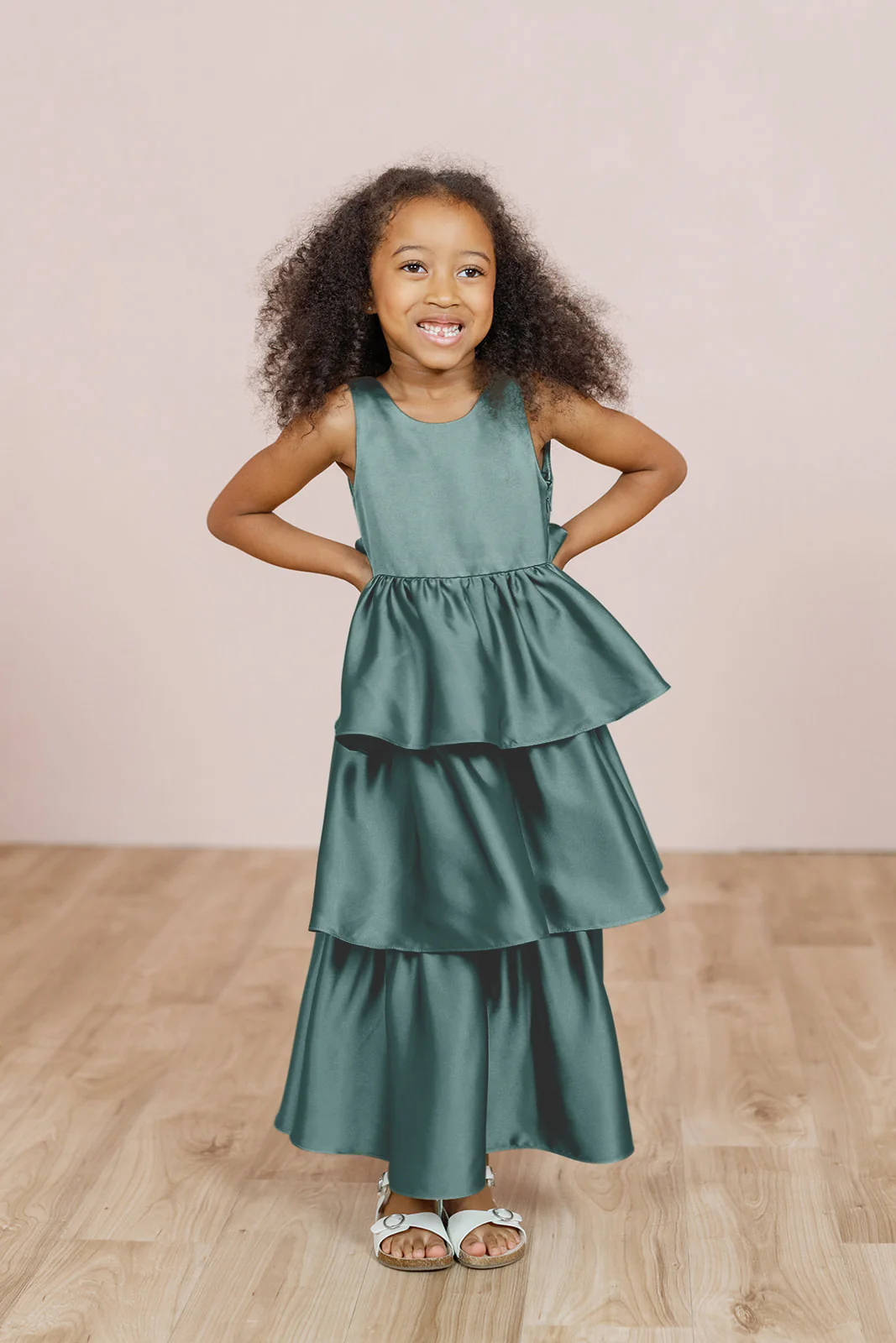 Kids Georgia Satin Dress | Made To Order - Image 24