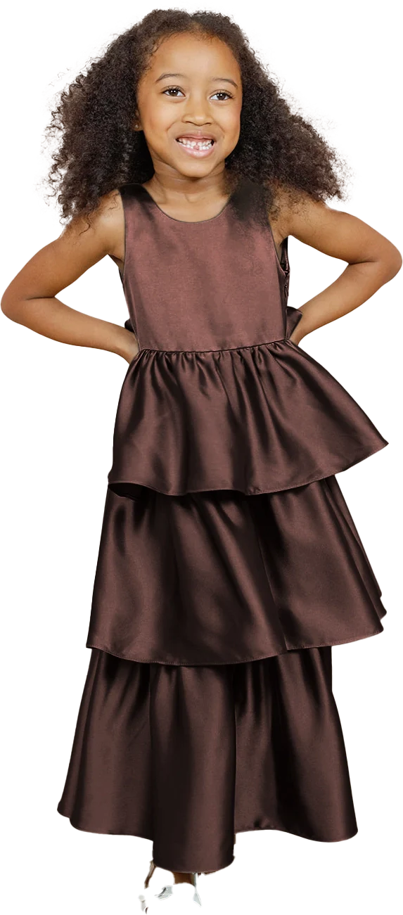 Kids Georgia Satin Dress | Made To Order - Image 83