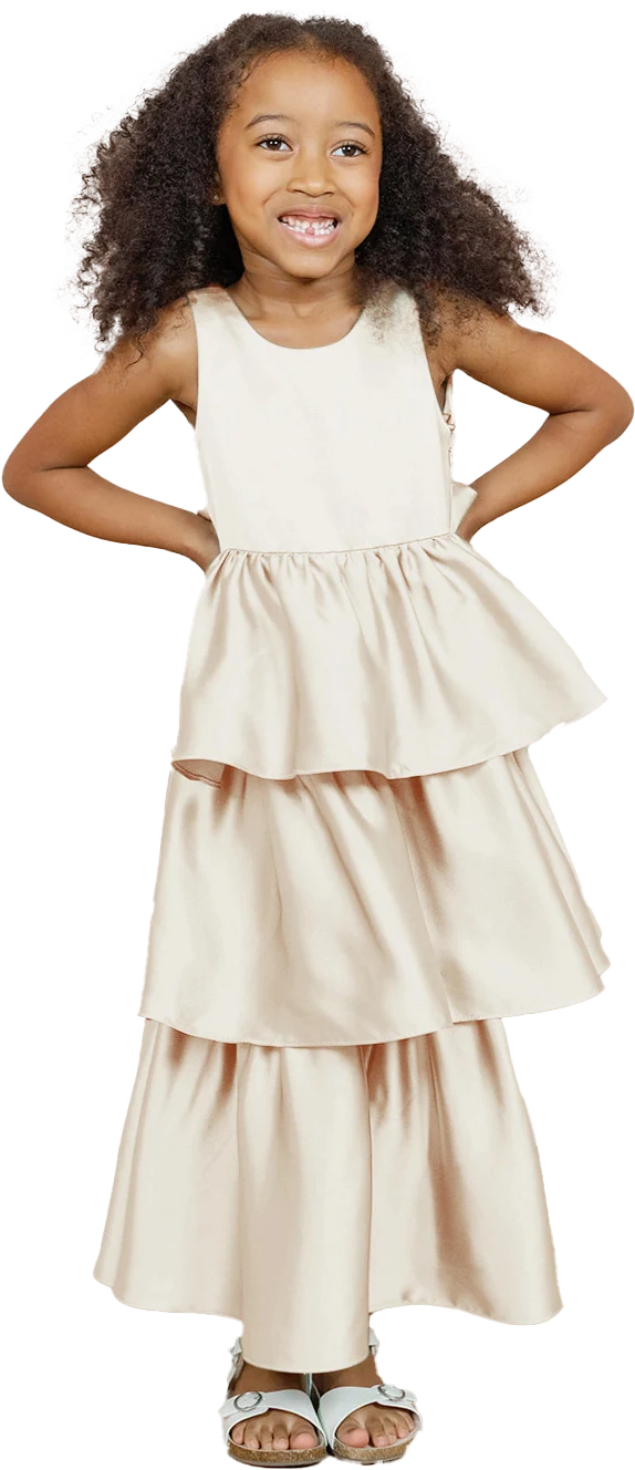 Kids Georgia Satin Dress | Made To Order - Image 88