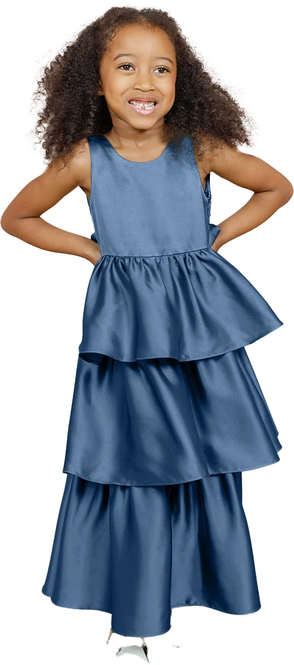 Kids Georgia Satin Dress | Made To Order - Image 93