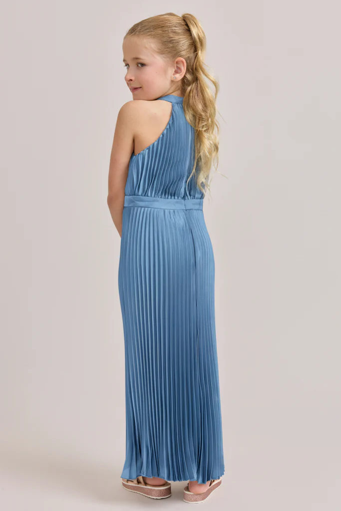 Kids Mazie Satin Pleated Dress | Made To Order - Image 108
