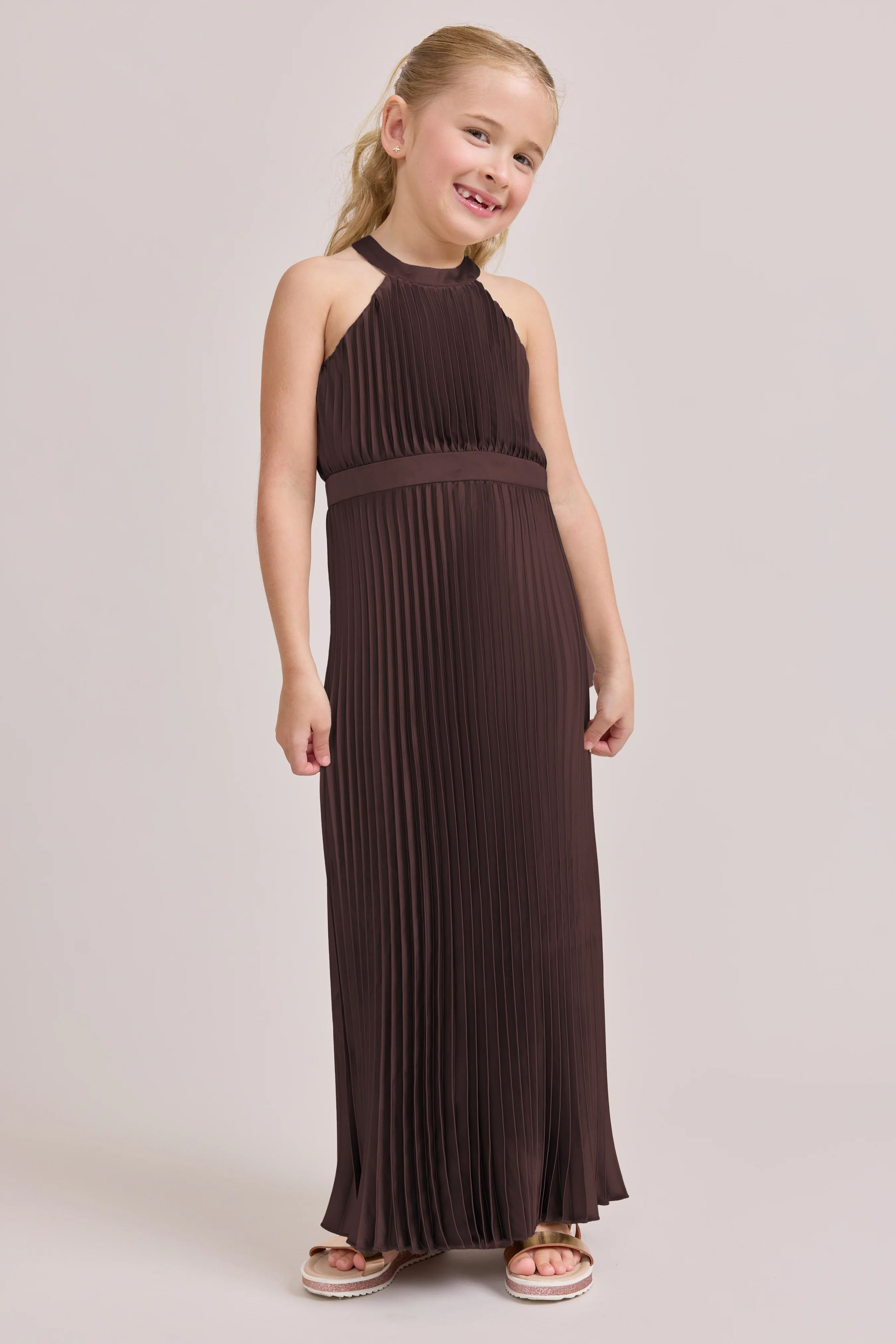 Kids Mazie Satin Pleated Dress | Made To Order - Image 80