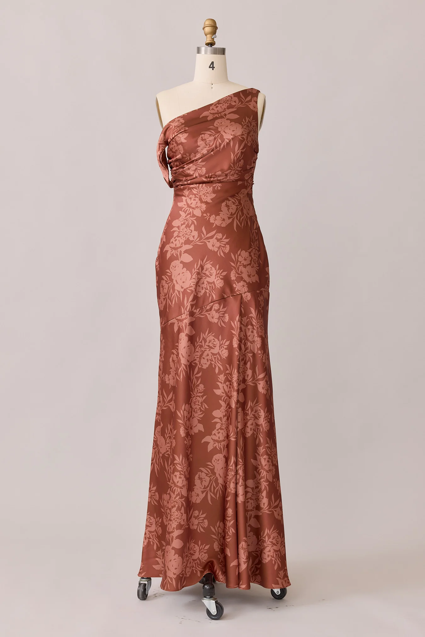 Livvy Satin Floral Print Dress | Made To Order - Image 47