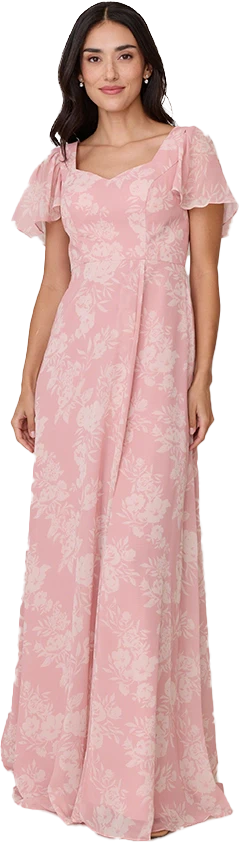 Madeline Convertible Chiffon Floral Print Dress | Made To Order - Image 30