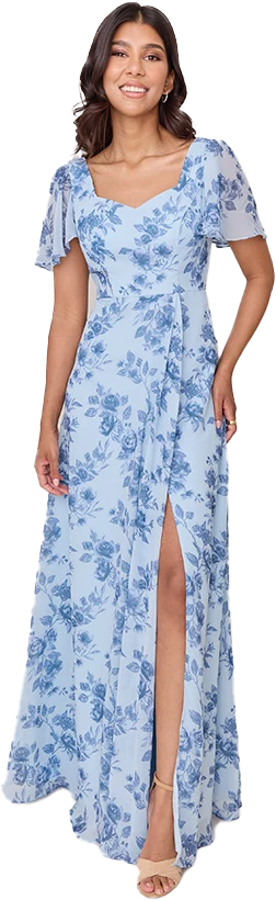 Madeline Convertible Chiffon Floral Print Dress | Made To Order - Image 37