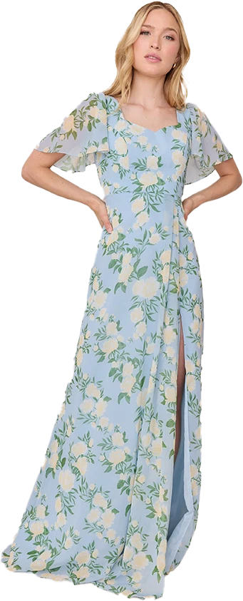 Madeline Convertible Chiffon Floral Print Dress | Made To Order - Image 38