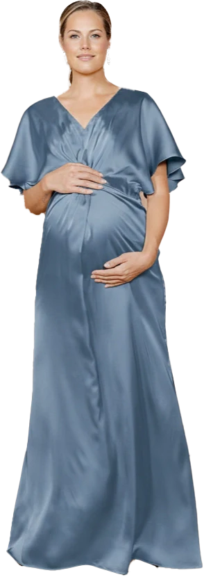 Maternity Gwen Satin Dress | Made To Order - Image 111
