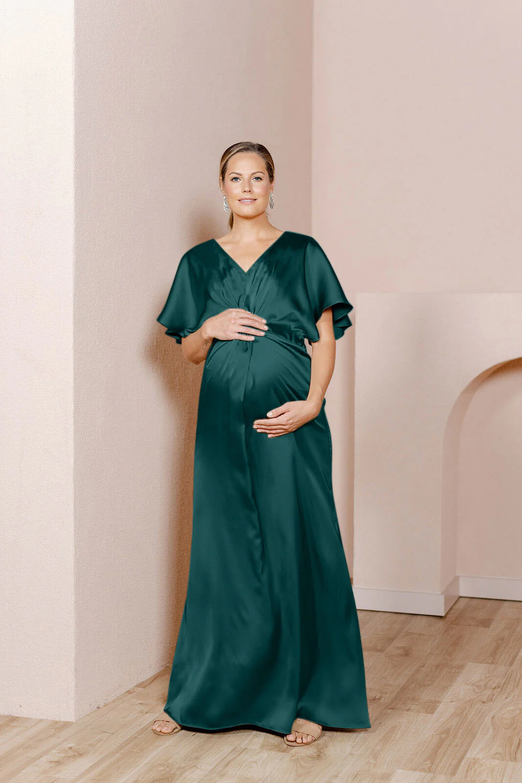Maternity Gwen Satin Dress | Made To Order - Image 28