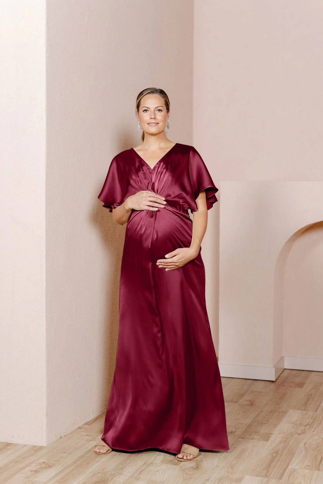 Maternity Gwen Satin Dress | Made To Order - Image 42