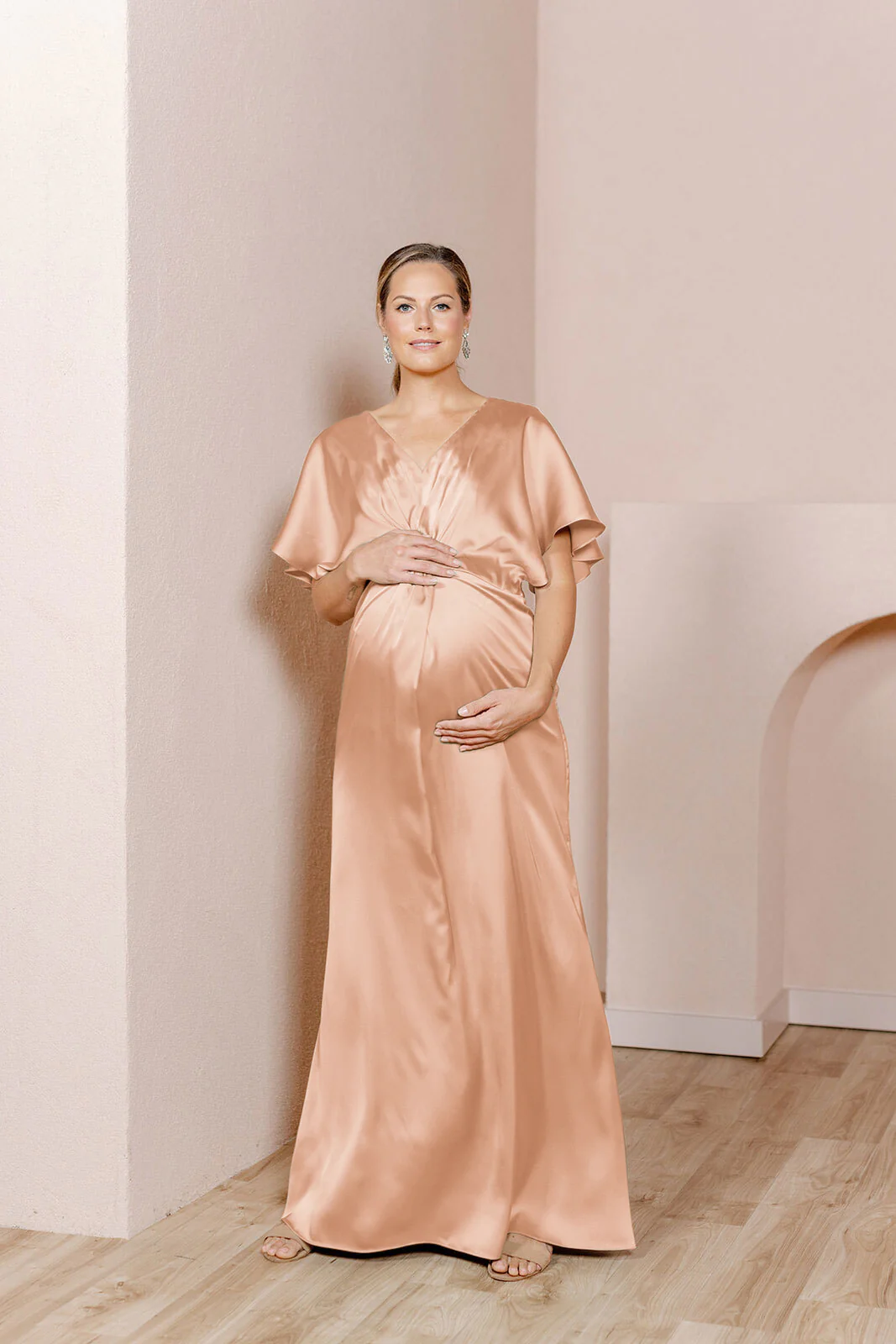 Maternity Gwen Satin Dress | Made To Order - Image 51