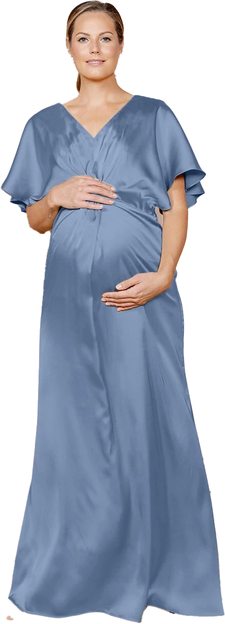 Maternity Gwen Satin Dress | Made To Order - Image 76
