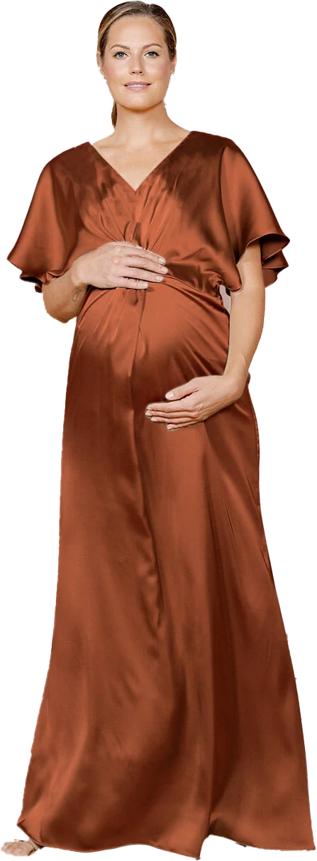 Maternity Gwen Satin Dress | Made To Order - Image 93