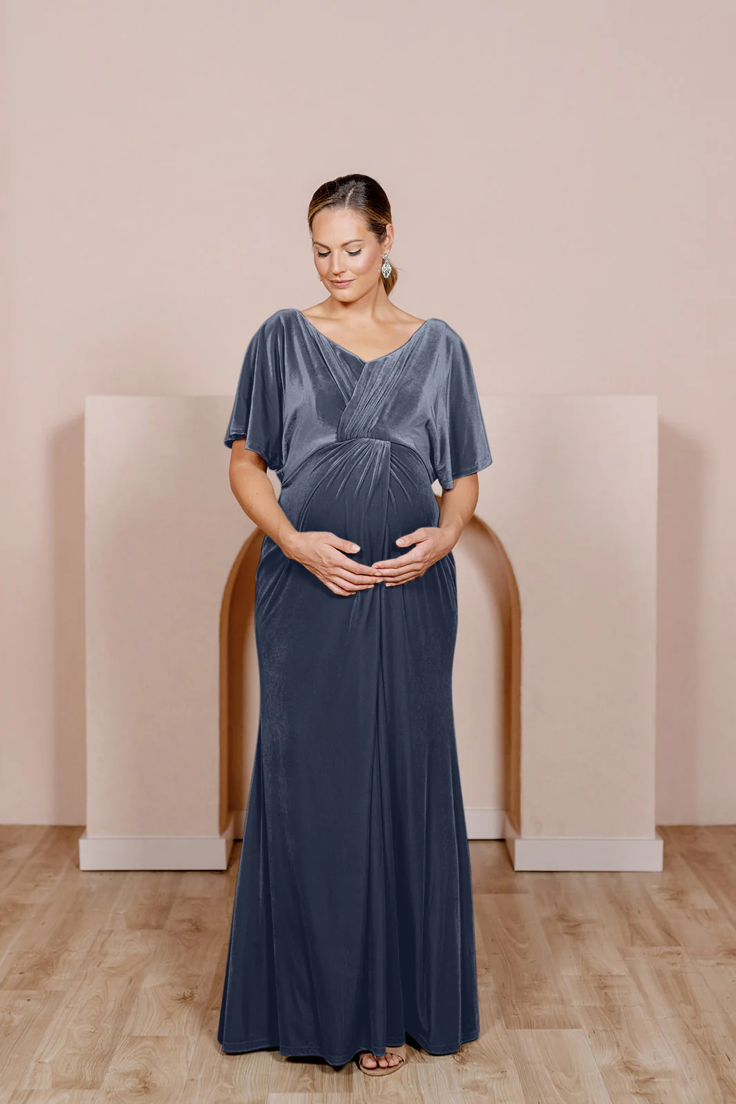 Maternity Gwen Velvet Dress | Made To Order - Image 8