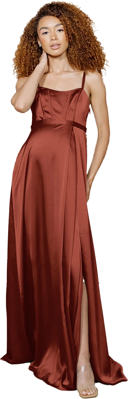 Maternity Nova Satin Dress | Made To Order - Image 103